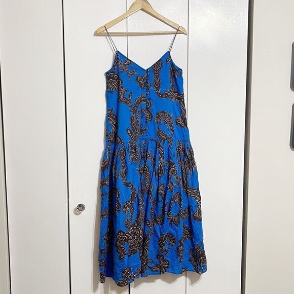 Anthropologie x ATSU Flounced Paisley Midi Dress Size XS - Picture 10 of 10